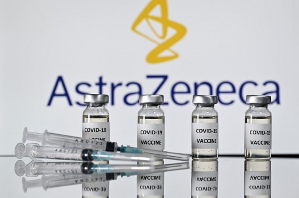 Vaksin covid-19 buatan AstraZeneca. (AFP)