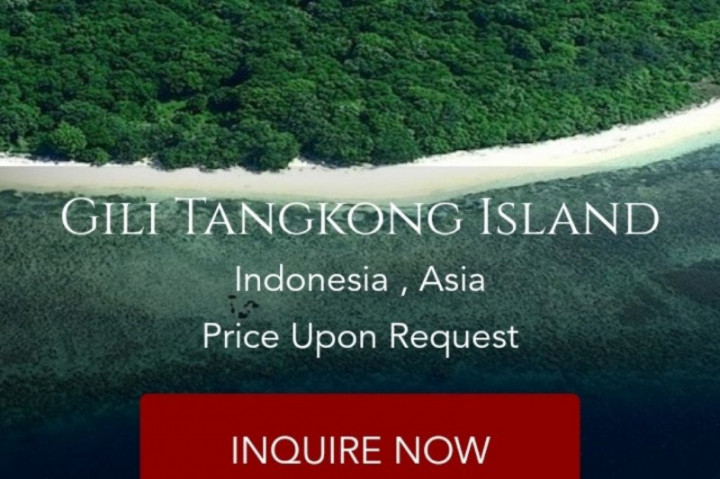 Gili Tangkong Lombok Dijual di Situs Daring