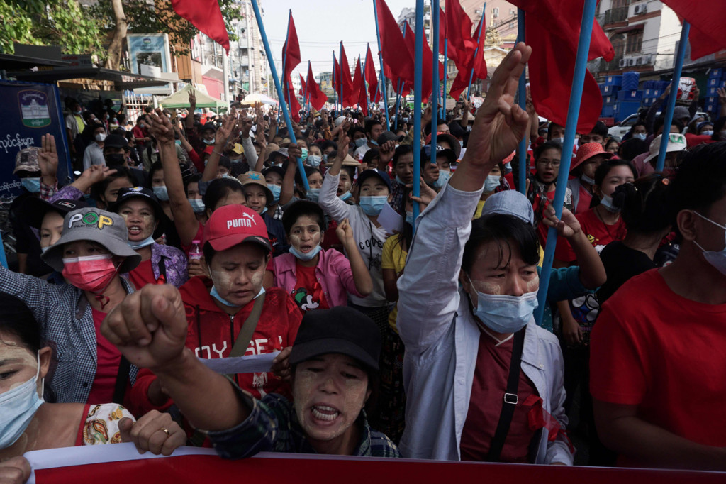 Foto: Aksi Protes Kudeta di Myanmar Berlanjut, Jadi yang Terbesar Sejak 2007