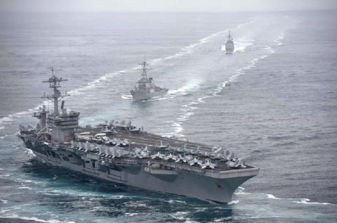 Dua Grup Kapal Induk AS Berlatih di Laut China Selatan