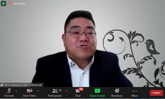 Japan Environmental Education Forum Indonesia, Makoto Yata. Tangkapan layar.