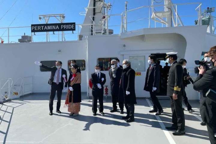 Dubes RI di Jepang Resmikan Kapal Super Tanker 'Pertamina Pride'