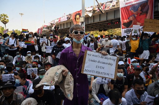 Pedemo Tetap Beraksi di Myanmar Meski Sudah Terjadi Kekerasan Berdarah