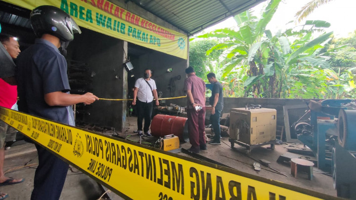 Bengkel Las di Kulon Progo Meledak