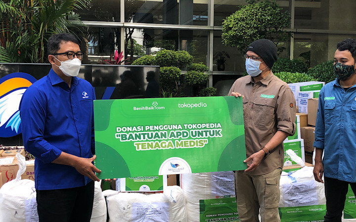 Donasi APD Rp10 M dari Pengguna Tokopedia Telah Tersalurkan