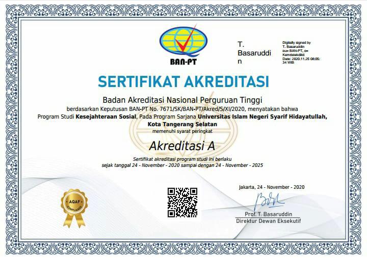 Prodi Kessos UIN Jakarta Kembali Raih Akreditasi A