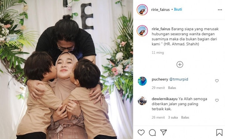 Dituding Selingkuh dengan Nissa Sabyan, Istri Ayus Sabyan Unggah Hadis untuk Pelakor