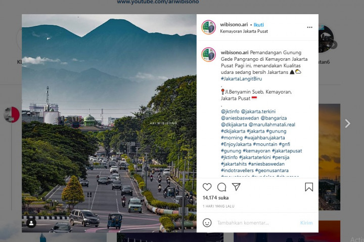 Viral Gunung Gede Terlihat dari Kemayoran Picu Perdebatan Netizen