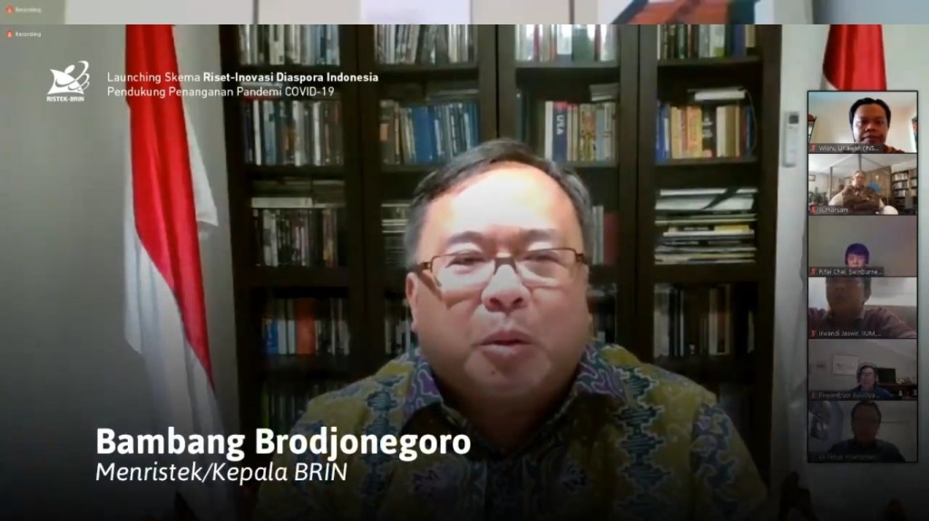 Menristek/Kepala BRIN Bambang Brodjonegoro. Zoom.