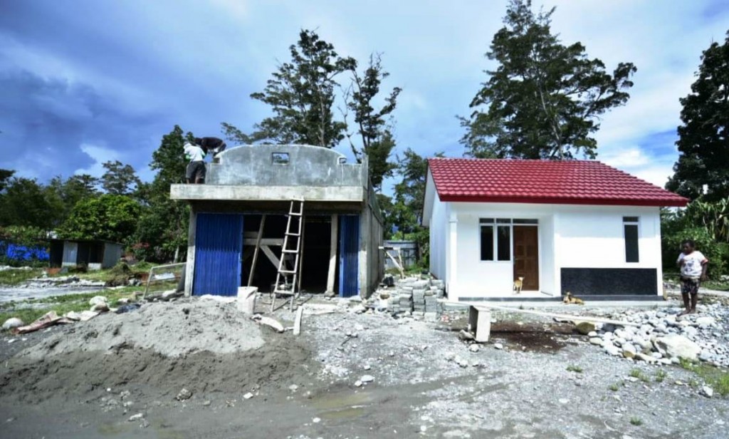 Rumah khusus bagi korban kerusuhan Wamena. Foto: Kementerian PUPR