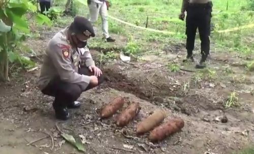 Geger! 8 Mortir Aktif Ditemukan Warga saat Garap Kebun