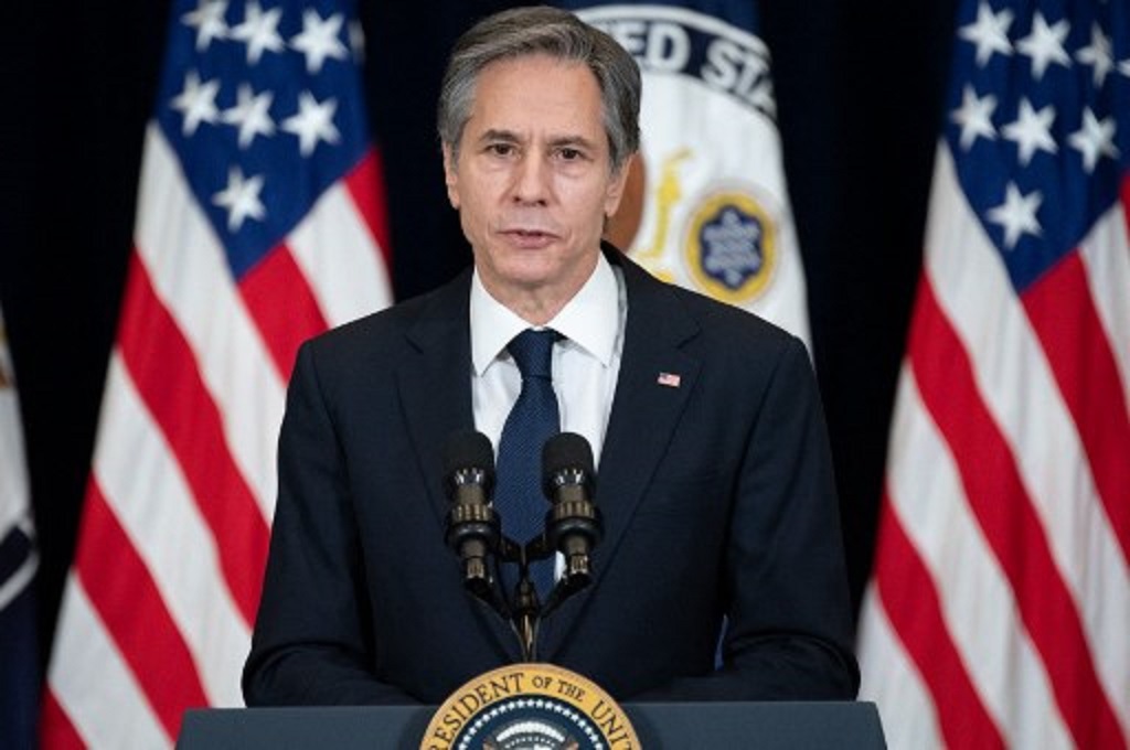 Menlu AS Antony Blinken di Washington pada 4 Februari 2021/AFP/Saul Loeb.