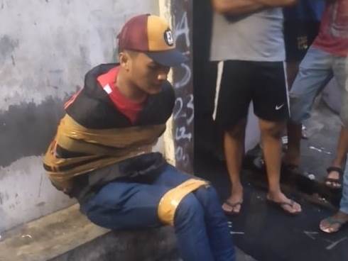 Mantan anggota Polres Jakut, PN, yang ditangkap lantaran mencongkel kamar indekos pacarnya. Foto: Istimewa