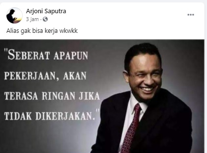 Tangkapan layar berita palsu Foto:Facebook