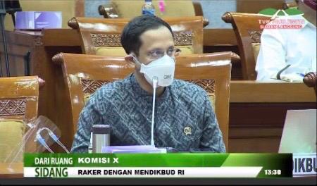 Mendikbud Nadiem Makarim. Tangkapan layar YouTube