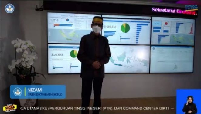 Dirjen Pendidikan Tinggi (Dikti), Kemendikbud, Nizam. Foto: Zoom