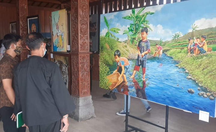 Tetap Berkarya di Tengah Pandemi, Seniman Lukis Demak Gelar Pameran