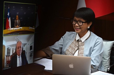 Menlu RI dan Chile Bahas Kerja Sama Penanganan Pandemi Covid-19