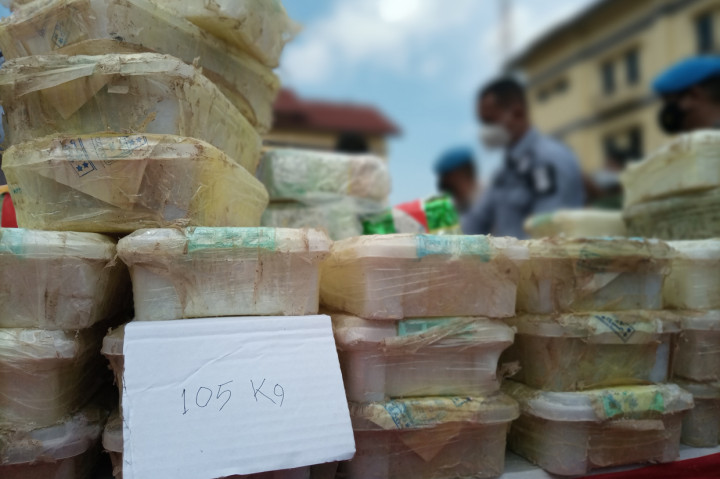 Foto: Polda Aceh Musnahkan 404,9 Kilogram Sabu