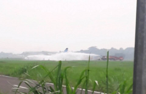 Pesawat Trigana Air Tergelincir di Bandara Halim Perdanakusuma