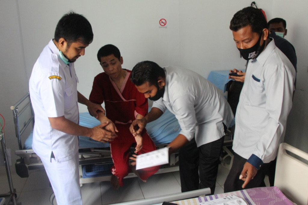 Pasien RSJ diduga Asep, polisi yang hilang saat tsunami Aceh tes DNA dan sidik jari. (Foto: istimewa)
