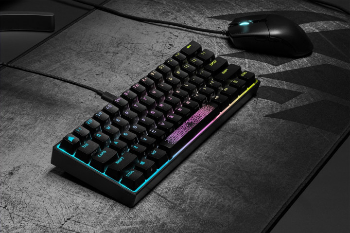 Corsair Rilis Keyboard Gaming Mechanical Ringkas K65 RGB Mini