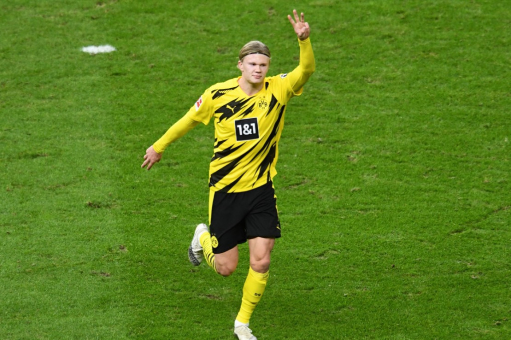 Penyerang Borussia Dortmund, Erling Haaland (AFP/Annegret Hilse)