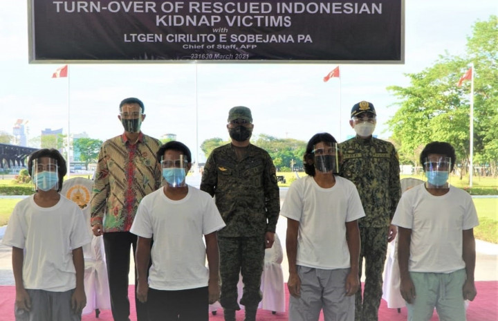 KBRI Manila Terima 4 WNI Korban Sandera Abu Sayyaf