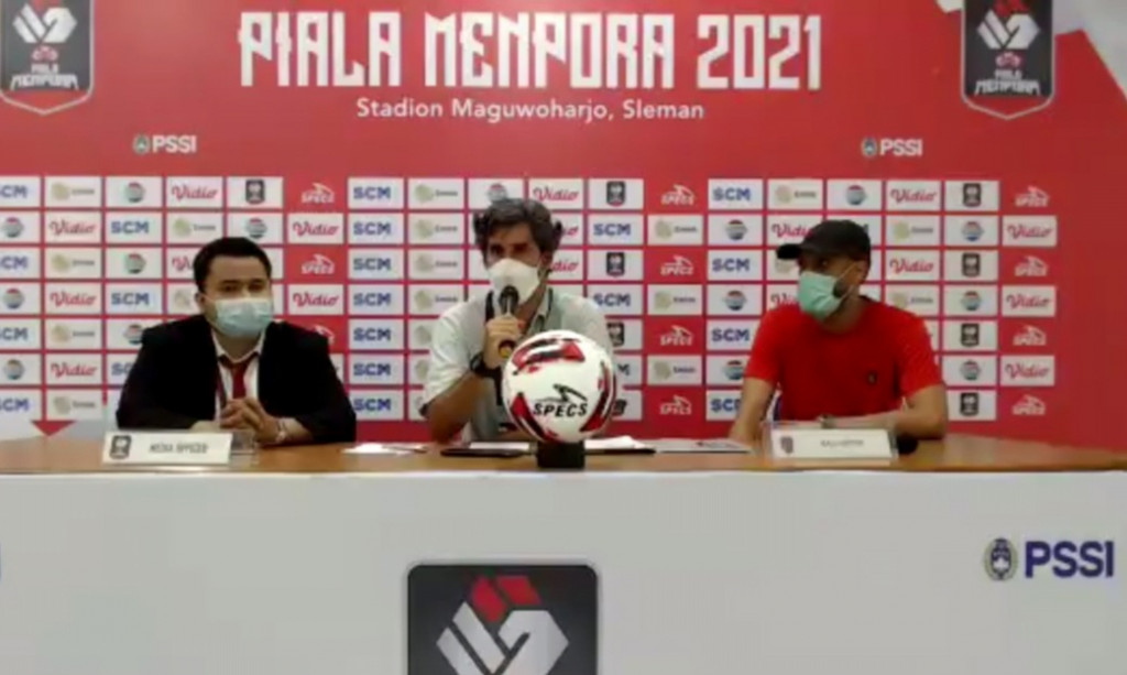 Pelatih Bali United, Stefano Cugura alias Teco (tengah). (Medcom.id/Ahmad Mustaqim)