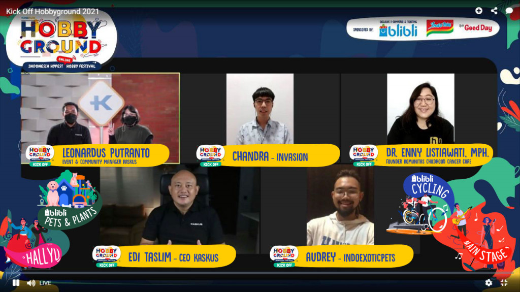 KASKUS Hobbyground akan dilaksanakan pada 27 dan 28 Maret 2021 disiarkan melalui KASKUS TV. (Foto: Dok. KASKUS)