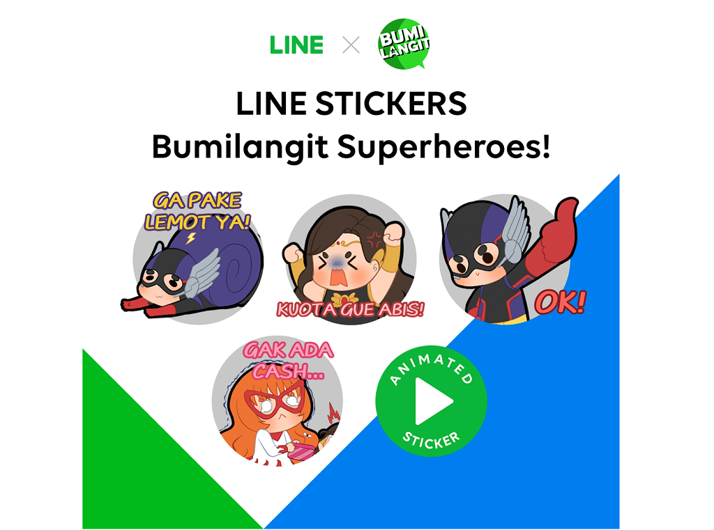 Stiker Line terbaru Jagoan Bumilangit