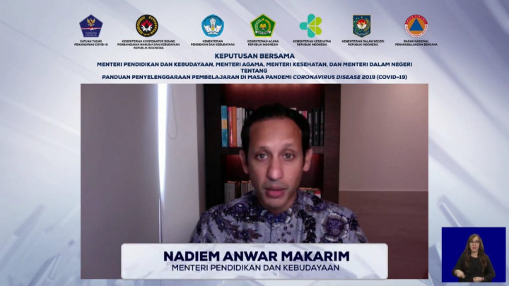 Nadiem: Seluruh Sekolah Wajib Buka Opsi PTM Terbatas