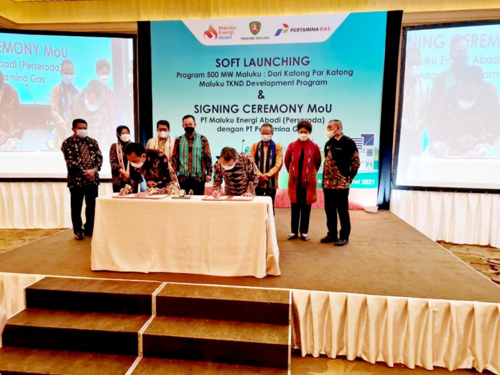 Dorong Pemanfaatan Gas di Pembangkit, Pertagas-BUMD Maluku Teken Kerja Sama