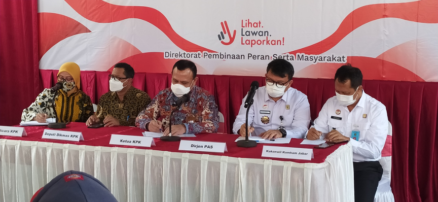 Komisi Pemberantasan Korupsi (KPK memberikan penyuluhan antikorupsi kepada narapidana korupsi. Medcom.id/Candra Yuri Nuralam