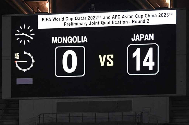 Kualifikasi Piala Dunia 2022: Jepang Gunduli Mongolia 14-0