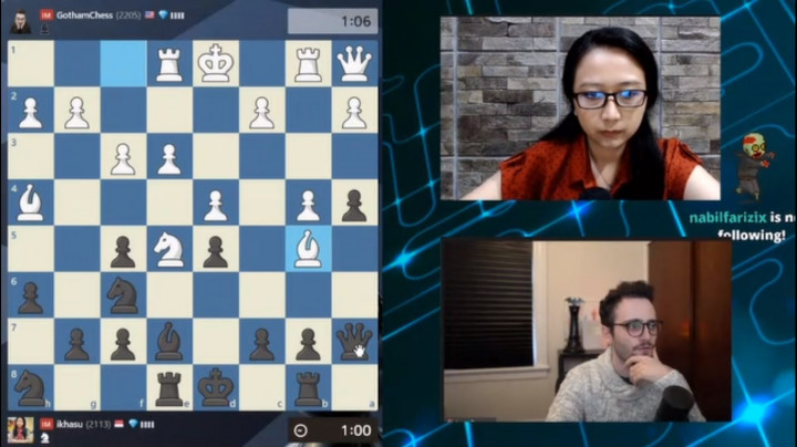 Hasil Duel Catur GM Irene Sukandar vs GothamChess Berakhir Sengit