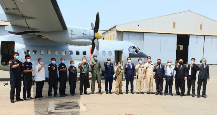 Pesawat CN235-220 MPA Buatan PT DI Tiba di Senegal
