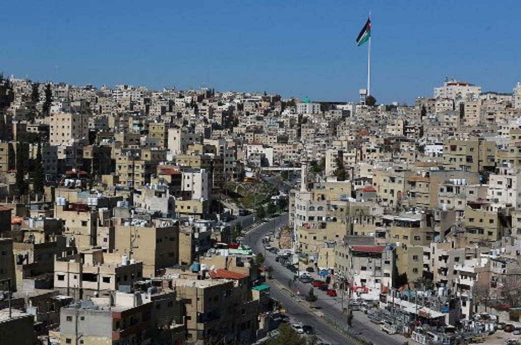 Pemandangan salah satu sudut kota Amman, Yordania pada 26 Februari 2021. (Khalil MAZRAAWI / AFP)