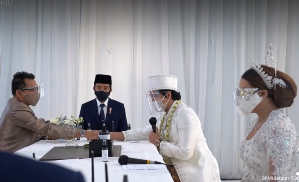 Presiden Joko Widodo hadiri pernikahan Atta-Aurel/Biro Pers Sekretariat Presiden