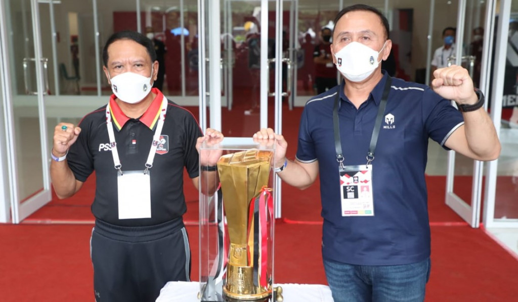 Menpora Zainudin Amali (kiri) dan Ketua Umum PSSI Mochamad Iriawan (Dok .Kemenpora)