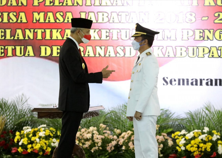 Ganjar Lantik Hartopo Jadi Bupati Kudus Gantikan Tamzil