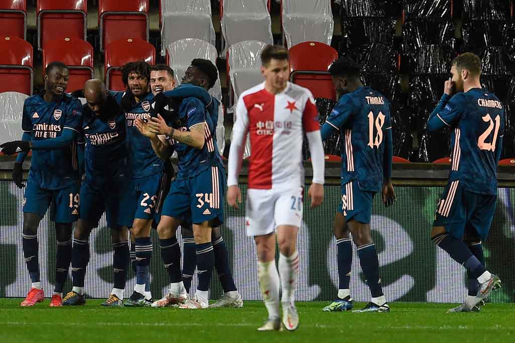 Liga Europa: Menang Telak 4-0 Atas Slavia Praha, Arsenal Kunci Tiket Semifinal