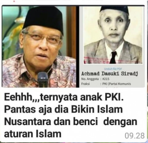 Cek Fakta Ketum Pbnu Kh Said Aqil Siradj Keturunan Pki Ini Faktanya