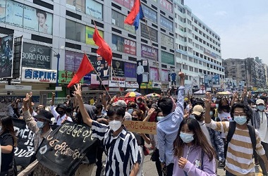 Lawan Kudeta, Pedemo Ajak Warga Myanmar Tidak Bayar Listrik