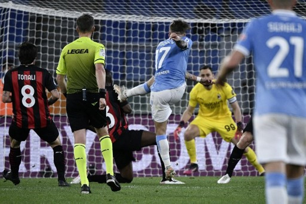 Lazio vs AC Milan. (Foto: AFP/Filippo Monteforte)