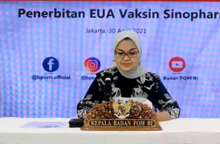BPOM: Efikasi Vaksin Sinopharm Mencapai 78%
