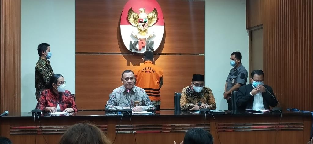 Konferensi pers penetapan tersangka suap perpajakan di Gedung KPK, Jakarta, Selasa, 4 Mei 2021. Foto: Medcom.id/Candra Yuri Nuralam