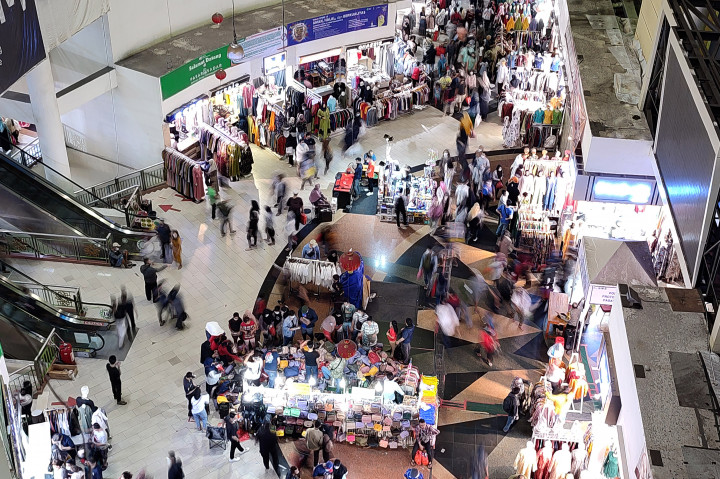 Foto: Pasar Tanah Abang Lengang di Akhir Pekan Ini