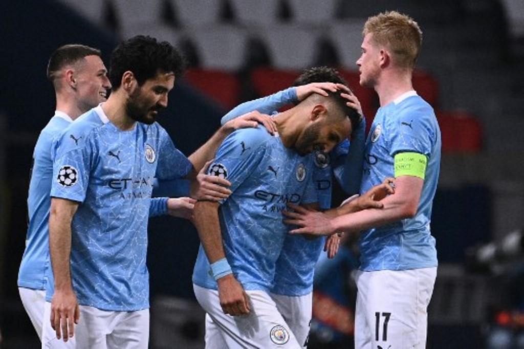 Skuat Manchester City. (Foto: AFP/Anne-Christine Poujoulat)