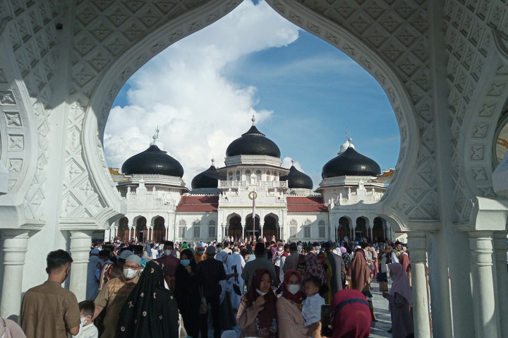 Pelaksanaan Salat Id di Masjid Raya Baiturrahman Banda Aceh
